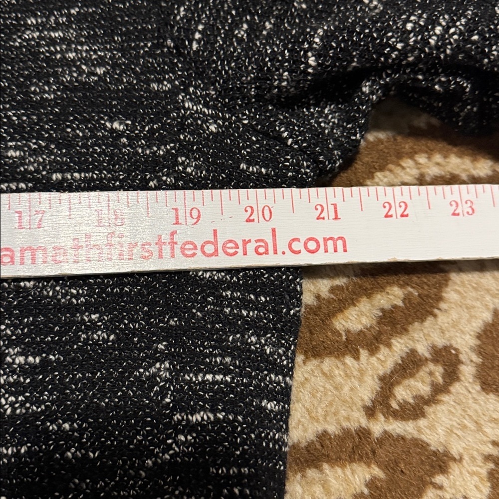 EILEEN FISHER Micro Tweed Open Front Cardigan Jacket Womens PL Marble Blk/white - Picture 8 of 9